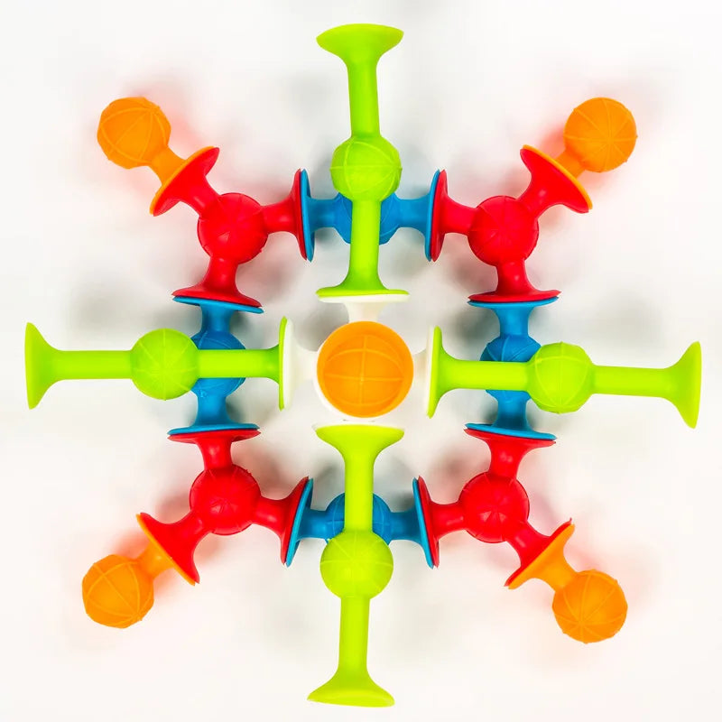 Set de Jucării cu Ventuză - Săgeți Moi & Blocuri de Construcție | Jucărie Pop Fidget Interactivă pentru Copii & Părinți