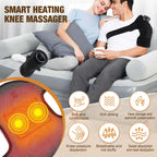 3-in-1 Heating Knee Massager - Electric Vibration Massage Belt, Far-Infrared Heat Therapy, 5 Heat & Massage Levels