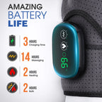 Electric Heating Shoulder Massager - 3-in-1 Vibration Massage Brace for Shoulder, Elbow & Knee, Rechargeable Pain Relief & Muscle Relaxation