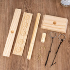 Handmade Wooden Ring Toss Game for Adults - Indoor & Outdoor Hook and Ring Toss Game for Parties, Patio Decor, and Yard Fun