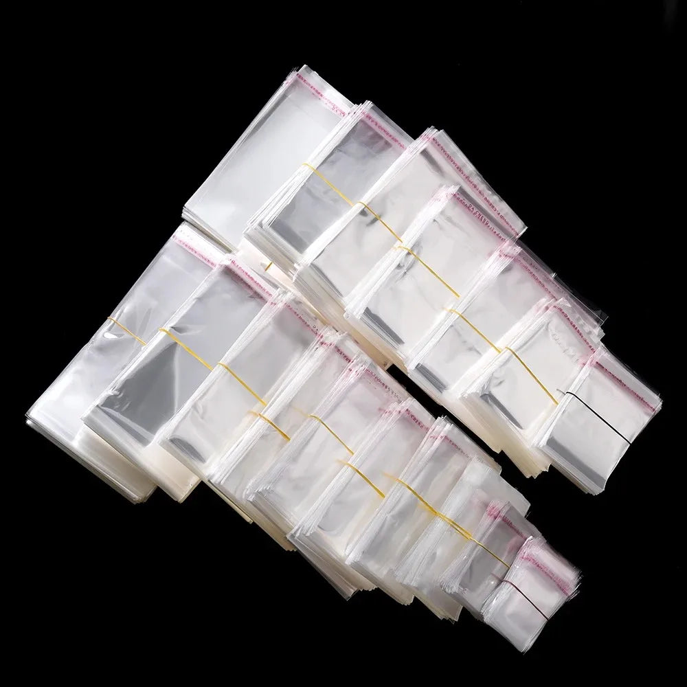 Transparent Self-Adhesive OPP Bags – 100 pcs