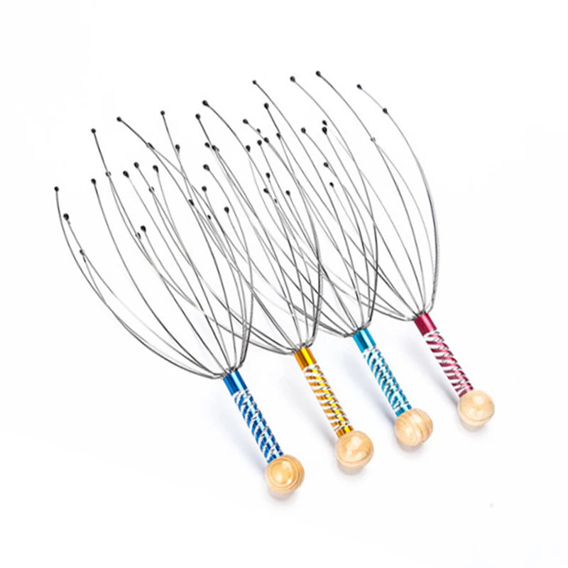 Dispozitiv de Masaj pentru Scalp - Aparat Relaxant tip Caracatiță din Oțel Inoxidabil | Ameliorarea Stresului & Îmbunătățirea Circulației