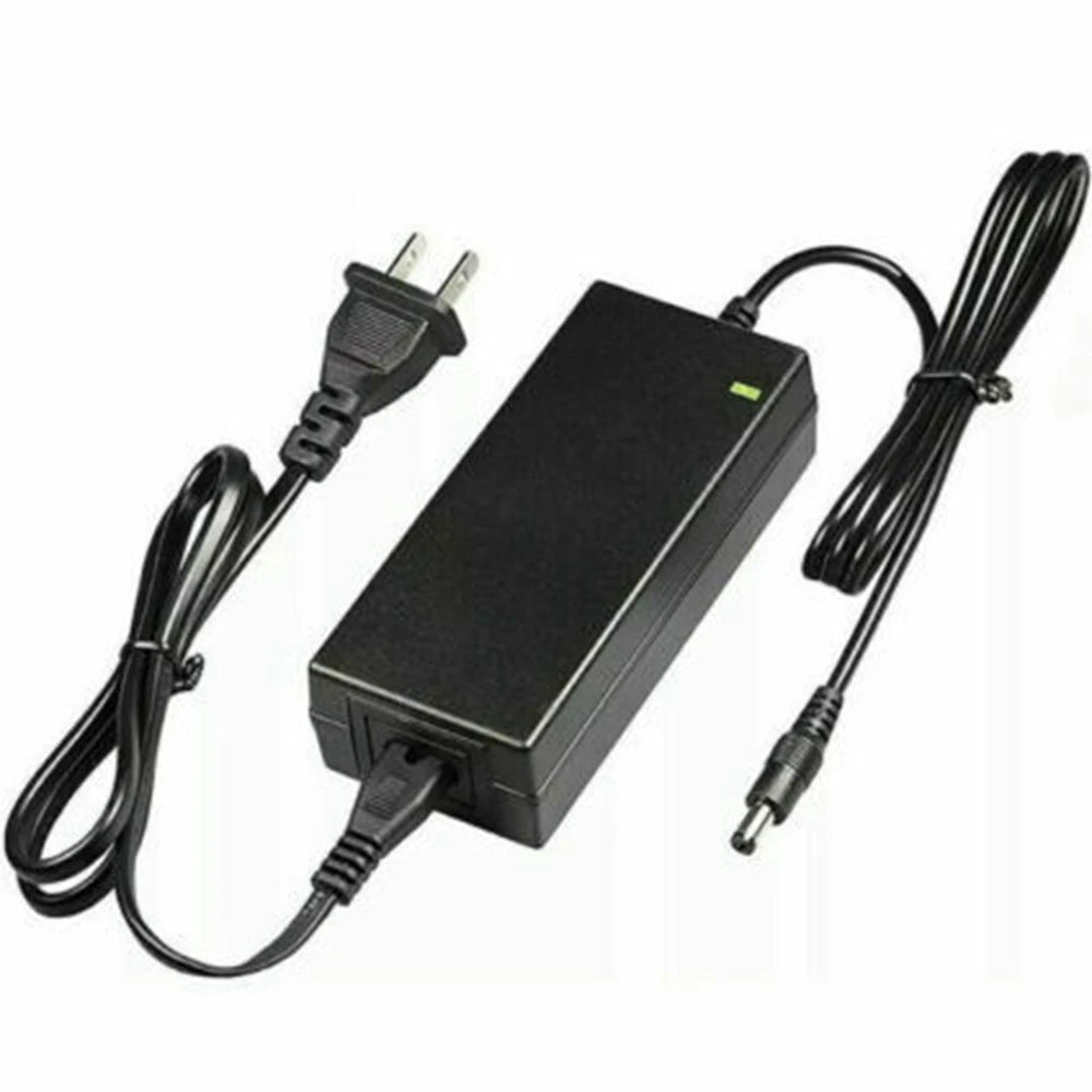 42V 2A Smart Lithium Battery Charger - 5.5x2.1mm DC for 36V 10S 10AH/12AH/20AH Electric Cars, Hoverboards, and Balance Wheels (EU/US Plug)