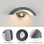 Indoor/Outdoor Wall Light with Motion Sensor, 3000K Warm White