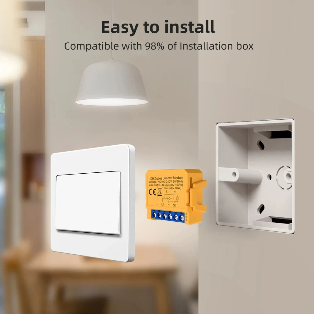 Tuya WiFi ZigBee Smart Dimmer Switch | 1/2 Gang | Voice & APP Control