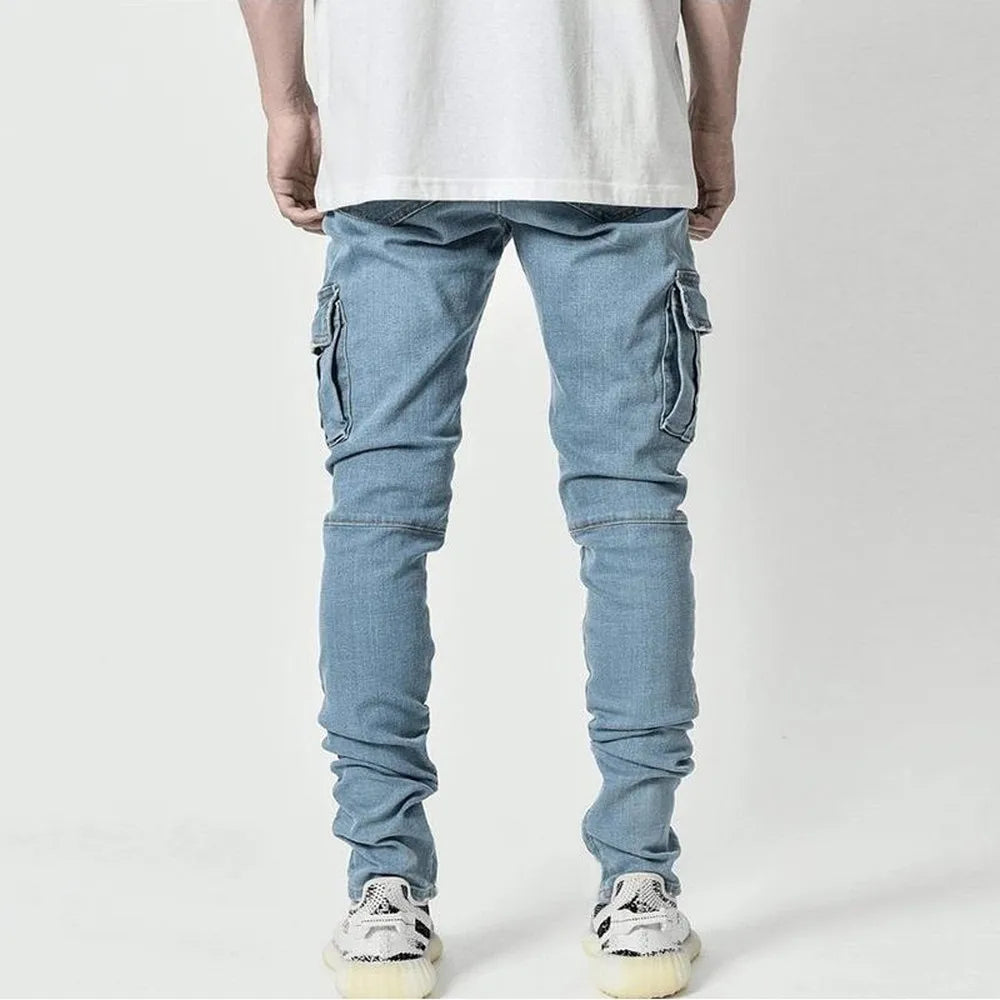 Tactical slim cargo jeans
