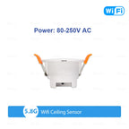 Smart Life ZigBee WiFi Senzor de mișcare umană, detecție luminanță/distanță Tuya Smart Home Automation