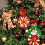 4Pcs Christmas Resin Molds - Round Silicone Ornament Molds for Epoxy Resin and DIY Crafts