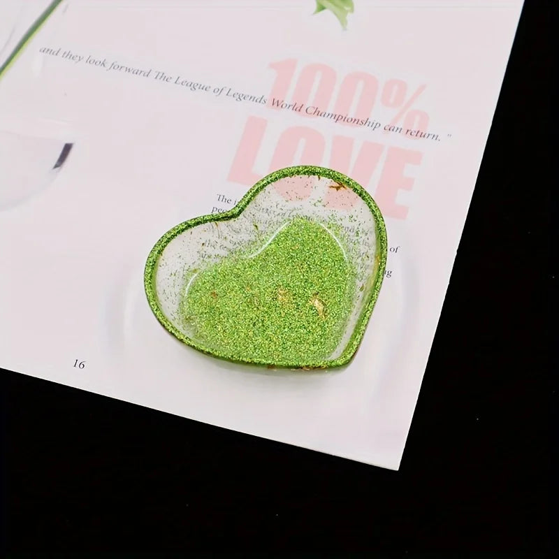 Concrete Stripe Storage Tank Silicone Mold - Heart-Shaped Disc and Elliptical Tray Mold for Gypsum, Cement, and Resin Crafts