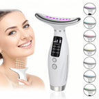 Dispozitiv de masaj facial EMS, cu 7 culori LED și masaj cu vibrații