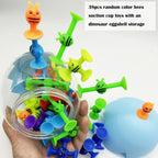 38pcs Bees Suction Cup Toys with Dinosaur Eggshell Storage - Bath, Window & Travel Toys, Parent-Child Interactive Game, Gift for Kids