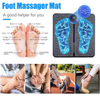 Electric Foot Massager Pad - 8 Modes, 19 Intensity Levels, Portable USB Charging Massage Pad for Relaxation, Fitness, and Home Use