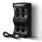 Încărcător inteligent pentru baterii monedă cu litiu cu 8 sloturi - Încărcător USB portabil pentru CR1220, CR2032, CR2450 și altele