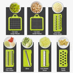 14-in-1 Multifunctional Vegetable Chopper - Stainless Steel Kitchen Slicer, Dicer, and Food Grater for Easy Meal Prep