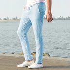 Pantaloni streetwear din in și bumbac 