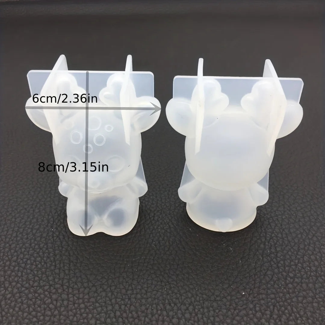 Matriță Silicon 3D Ren de Crăciun – Formă pentru Rășină Epoxidică, Aromaterapie, Ghips și Decorațiuni
