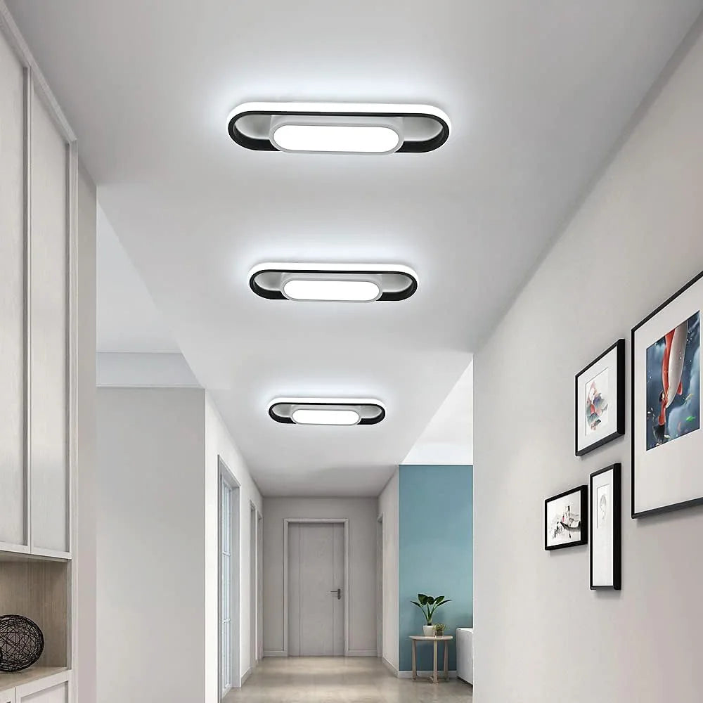 LED Ceiling Light Rectangular 24W, White Light, Acrylic and Aluminum Ceiling Lamp