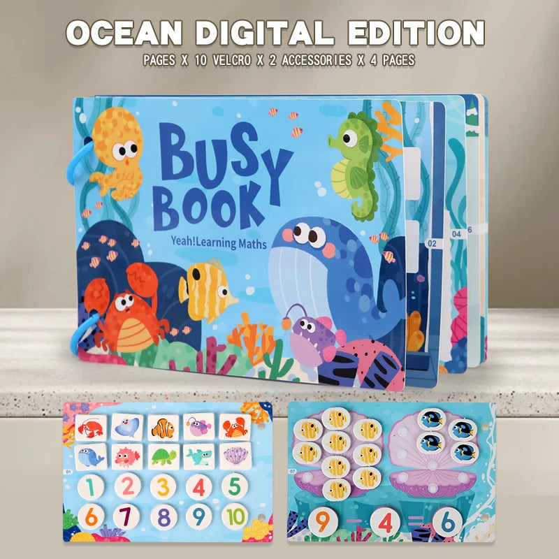 Montessori Baby Busy Book - Carte pentru învățare timpurie pentru copii mici, joc de potrivire pentru copii cu vârsta între 2-3 ani