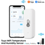 Senzor de temperatură și umiditate Tuya WiFi Smart Life Monitor de la distanță, Alexa și Asistent Google