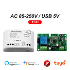 ZIGBEE Smart Switch AC/DC 7-32V & 85-250V | Dry Contact Module | Tuya Smart Life | Inching & Self-Locking Relay