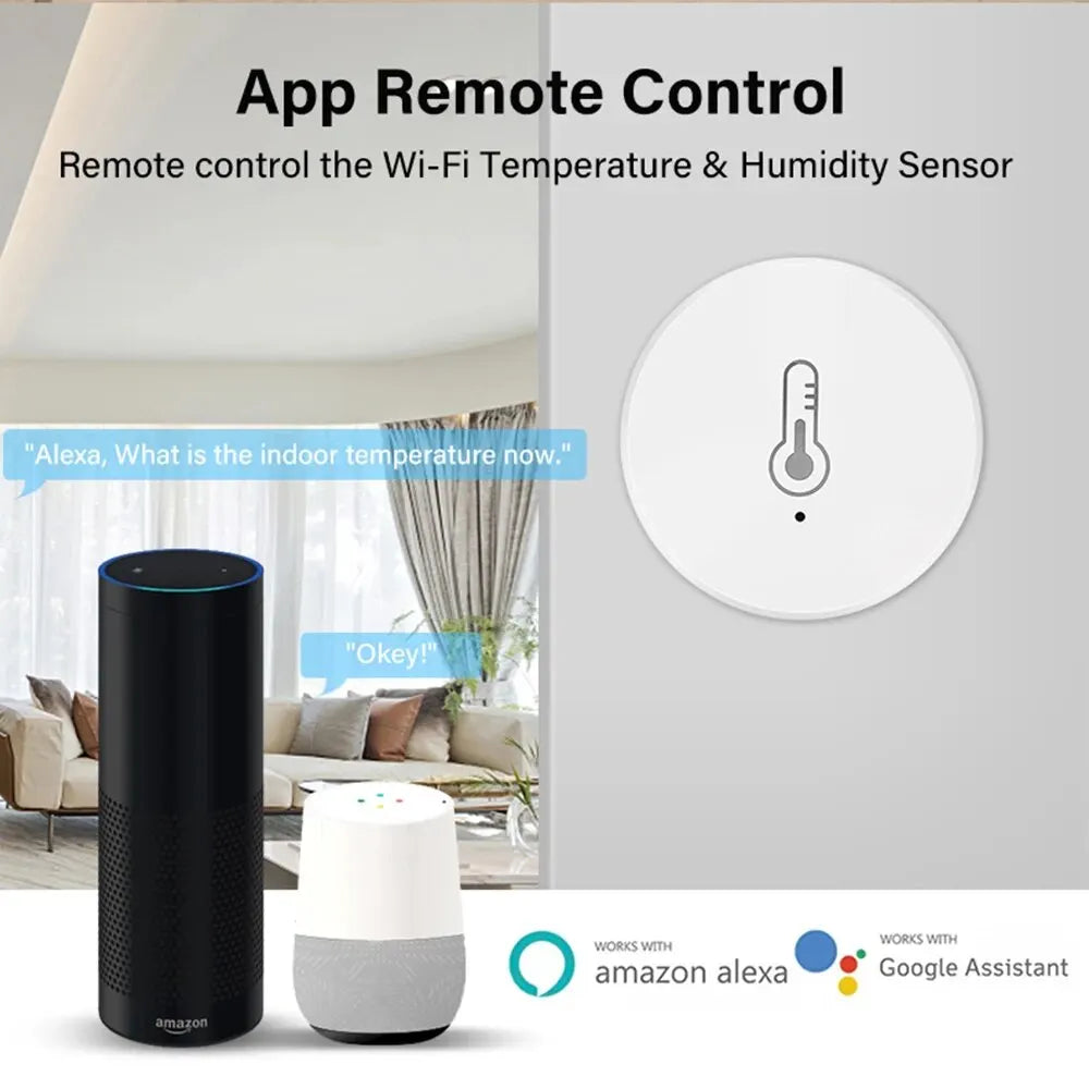 Tuya ZigBee Mini Temperature Humidity Sensor Smart Home Remote Monitor