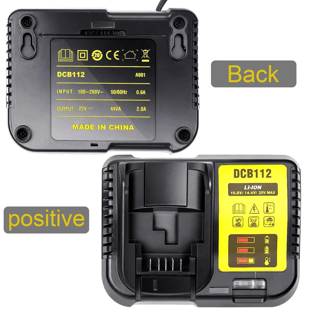 Încărcător de baterii cu litiu DCB112 2A pentru DeWalt