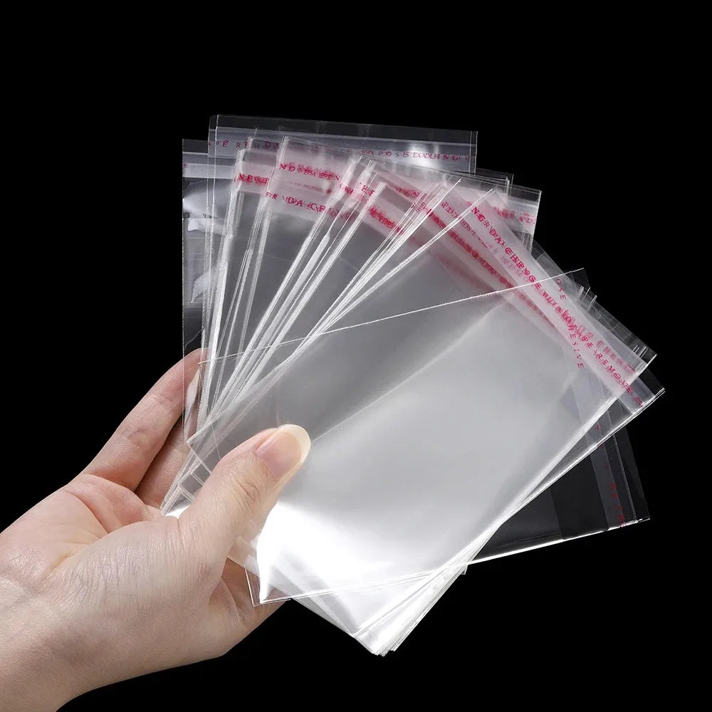 Transparent Self-Adhesive OPP Bags – 100 pcs