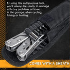 24-in-1 Portable Pocket Multitool, 420 Stainless Steel Pliers, Knife & Screwdriver