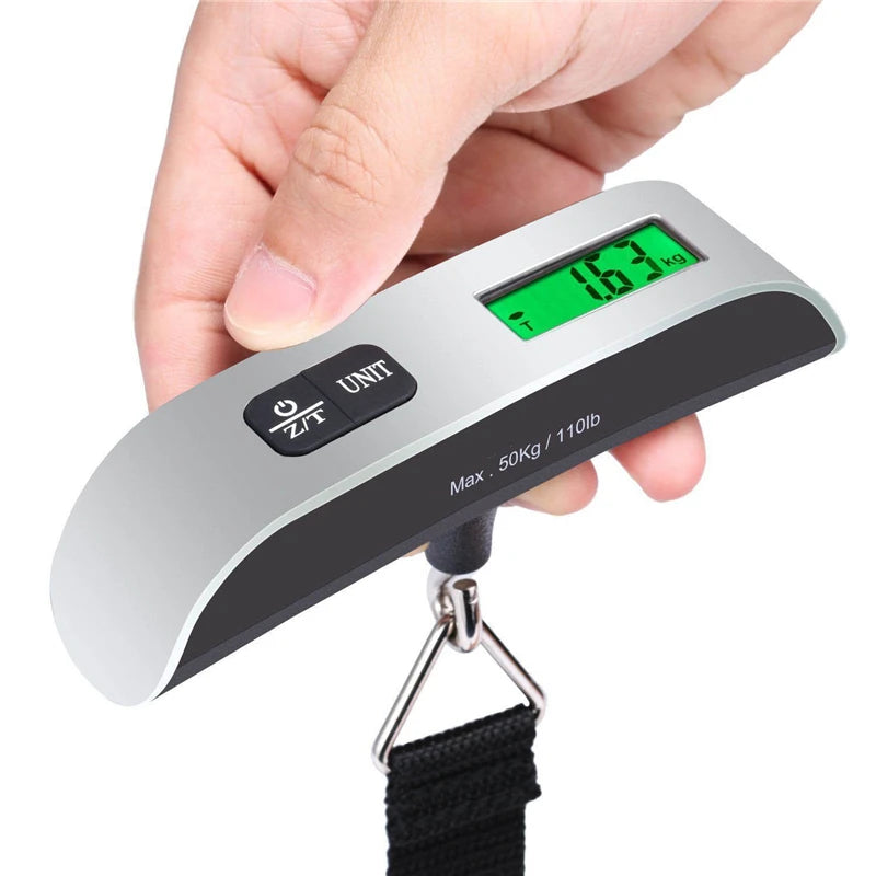 Cântar digital portabil pentru bagaje 10g–50kg cu afișaj LCD
