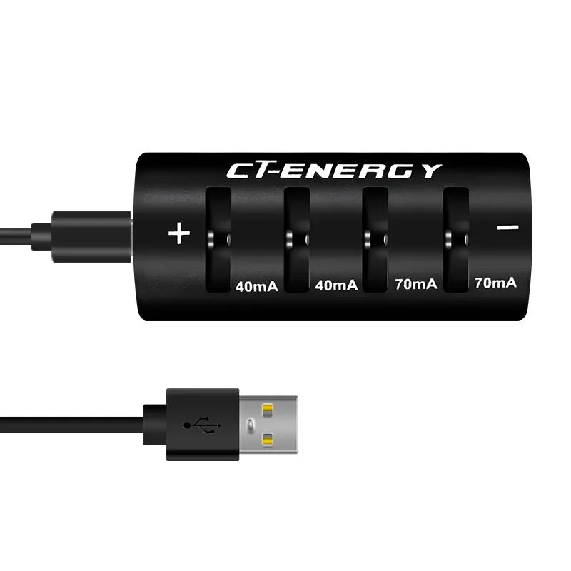 Încărcător inteligent pentru baterii monedă cu litiu cu 8 sloturi - Încărcător USB portabil pentru CR1220, CR2032, CR2450 și altele