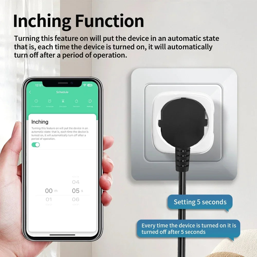 Tuya WiFi/Zigbee Smart Plug EU 16A/20A – Power Monitor, Remote Control, SmartLife, Alexa & Google Home