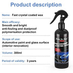 Car Ceramic Nano Coating Kit - Hydrophobic Paint Protection with Scratch Resistance, UV & Acid Rain Protection, Long-Lasting Shine