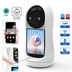 3MP PTZ Wi-Fi Baby Monitor with 2.8" Screen, Cry Detection & Video Call
