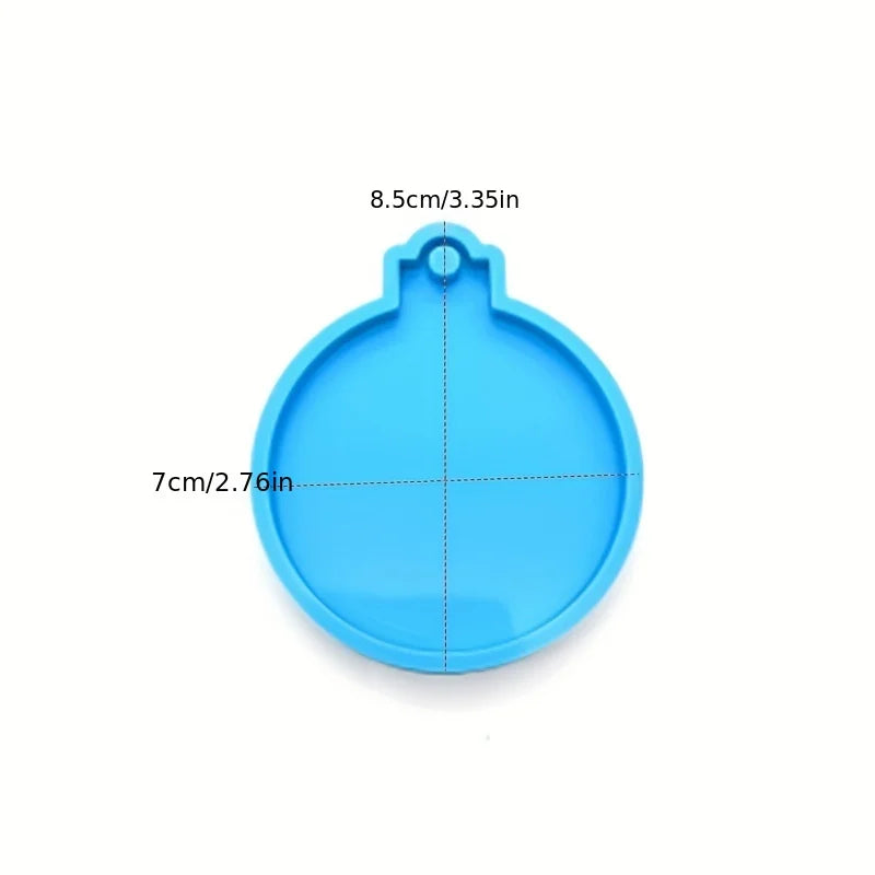 Set 4 Matrițe Rășină Crăciun – Forme Rotunde din Silicon pentru Ornamente Epoxidice