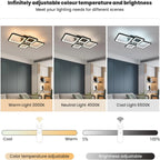 Modern LED Ceiling Light, 54W Dimmable Ceiling Lamp with Remote Control