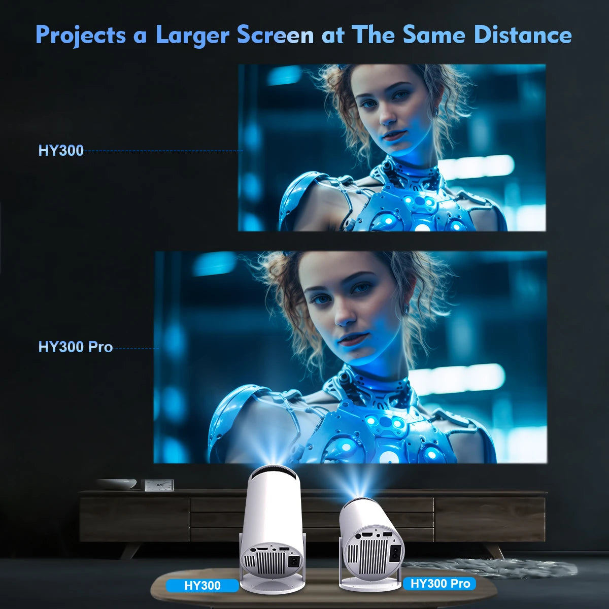 Magcubic HY300 PRO 4K Android 11 Projector | Dual WiFi6 | 260ANSI | BT5.0 | 1080P Home Cinema