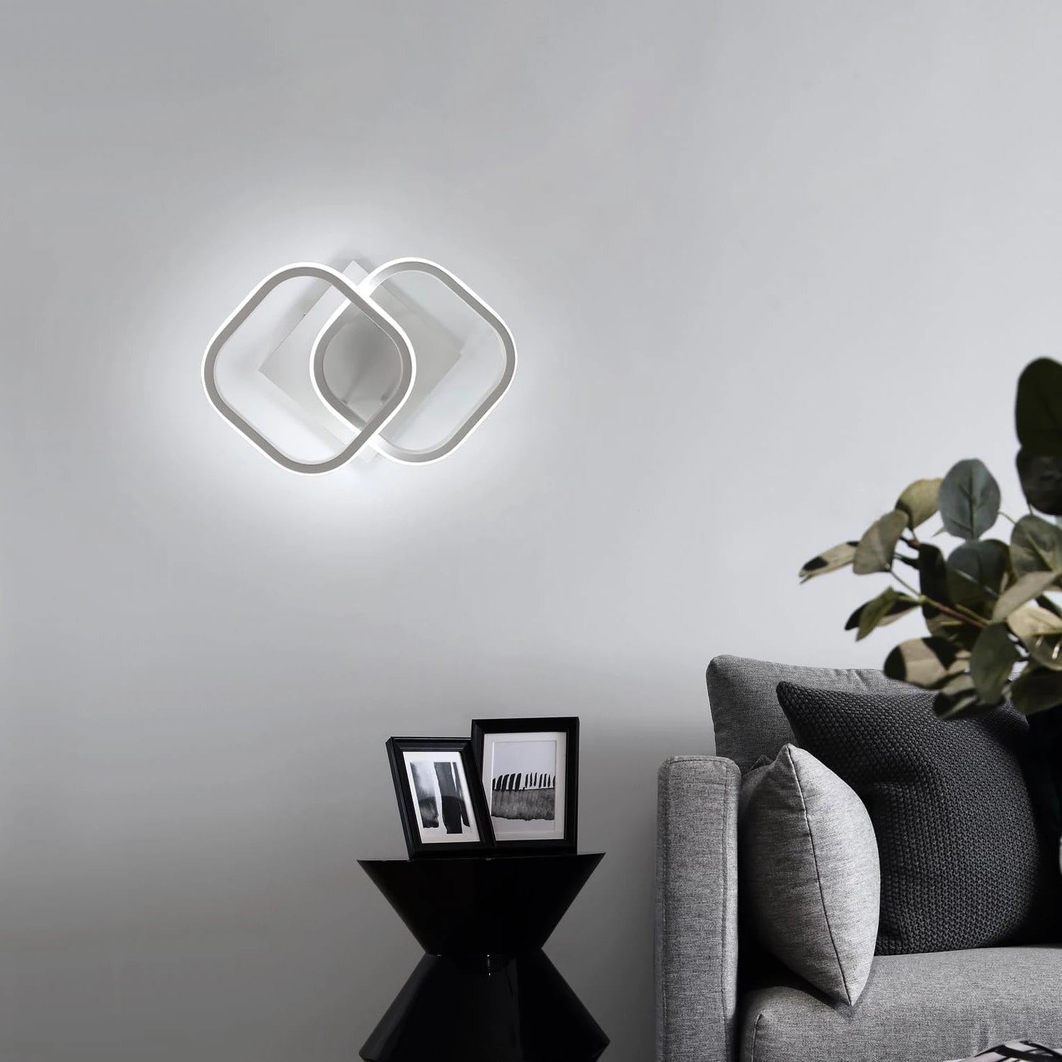 Square LED Ceiling Lamp, 6500K Cool White Light for Kitchen and Dining Room