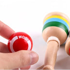 Montessori Wooden Skill Cup & Catch Ball Game - Educational Toy for Hand-Eye Coordination (Ages 2+)