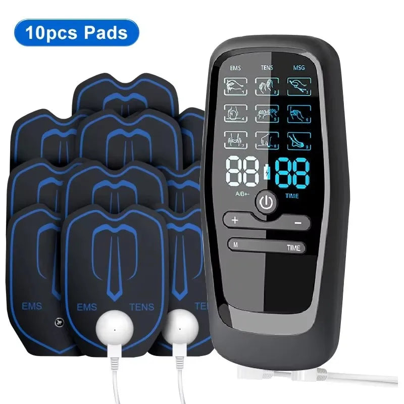 Electric Pulse Massager - TENS & EMS Muscle Stimulator, Low Frequency Electrostimulator for Pain Relief & Muscle Recovery