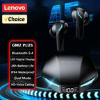 Lenovo GM2 PRO MAX Wireless Bluetooth 5.4 Earbuds with LED Display - Low Latency Gaming Headset