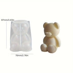 Silicone Bear Mold for Scented Candles, Soap Making, and Resin Casting - Cute Animal Shape Mold for DIY Crafts and Home Decor