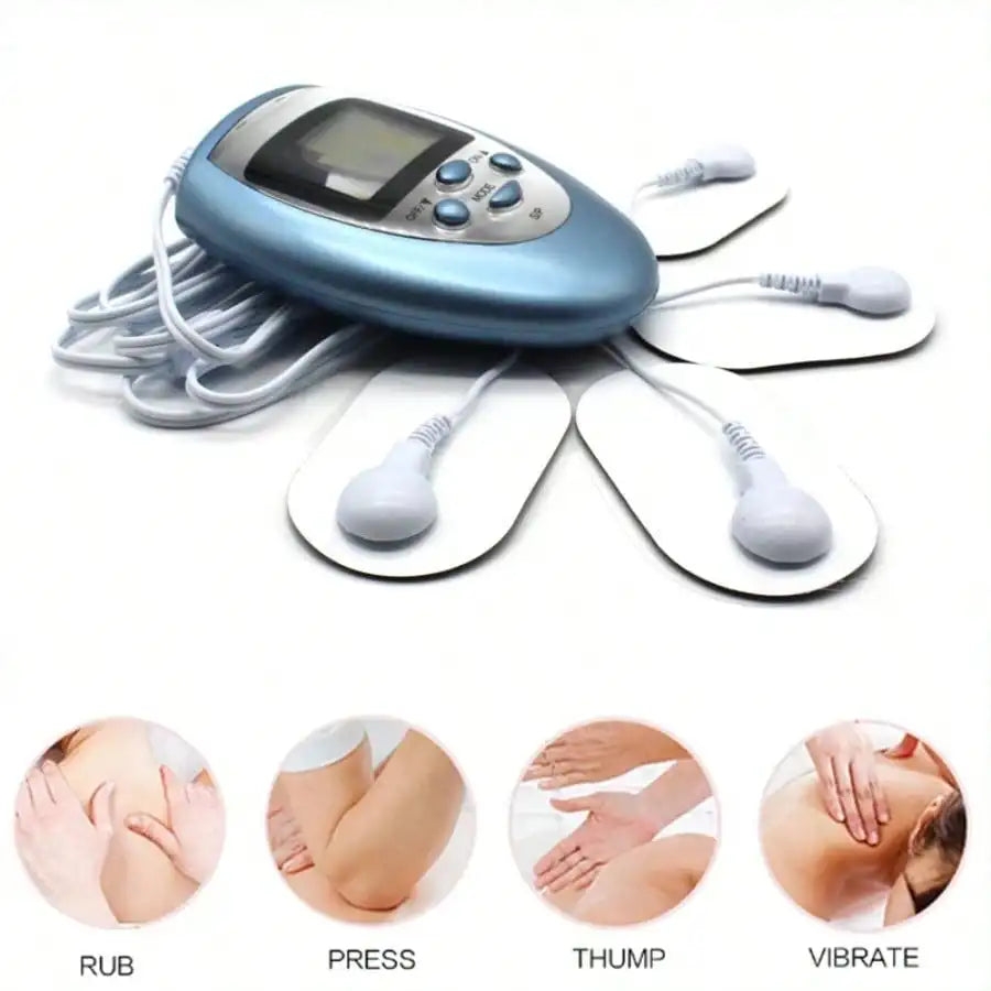 Masaj cu puls electric - Stimulator muscular TENS & EMS, electro stimulator de joasă frecvență pentru ameliorarea durerii și recuperarea musculară