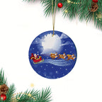 4Pcs Christmas Resin Molds - Round Silicone Ornament Molds for Epoxy Resin and DIY Crafts