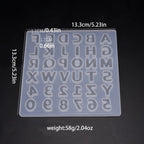 Small 26 Capital Letters Resin Silicone Mold - Alphabet Epoxy Mold for DIY Jewelry Making and Keychain Crafts
