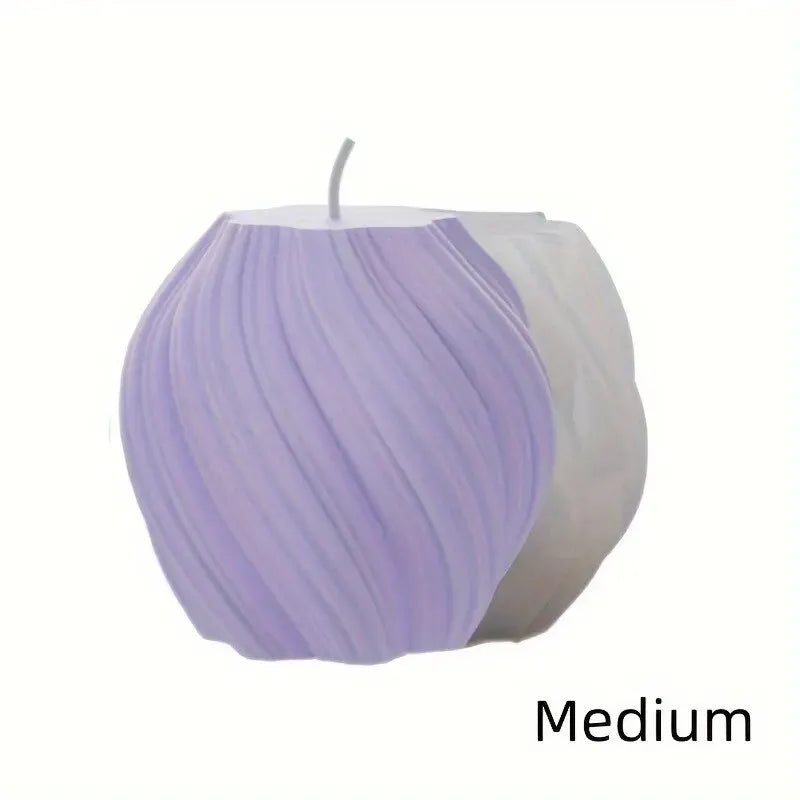 Matriță Silicon 3D cu Spirale - Formă Neregulată pentru Lumânări Aromate, Artă din Clay, Ceară și Turnare Rășină