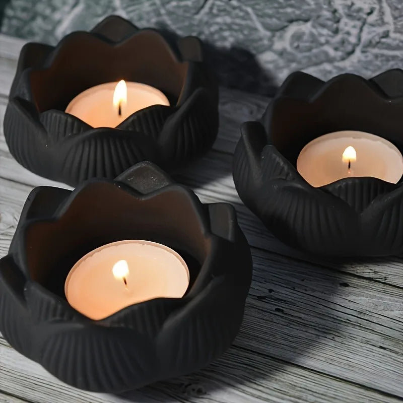 Lotus Flower Silicone Resin Mold - DIY Candle Holder, Tea Light Holder, and Jewelry Box Mold