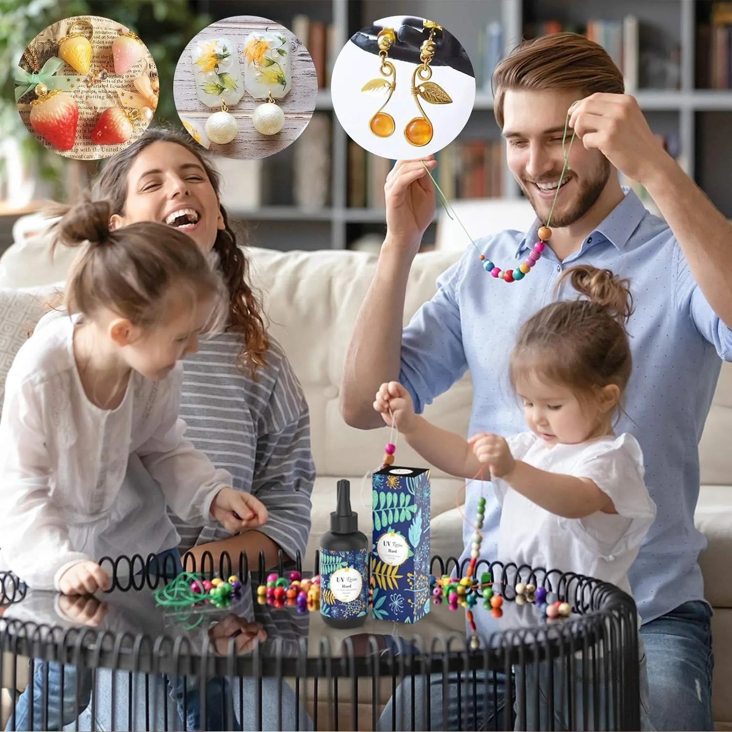 Rășină UV cristalină - Lipici UV de tip dur cu întărire rapidă pentru realizarea de bijuterii, decorare artizanală și artă cu rășină 