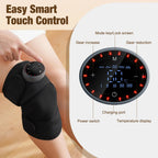 3-in-1 Heating Knee Massager - Electric Vibration Massage Belt, Far-Infrared Heat Therapy, 5 Heat & Massage Levels