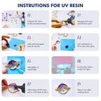 Rășină UV cristalină - Lipici UV de tip dur cu întărire rapidă pentru realizarea de bijuterii, decorare artizanală și artă cu rășină 