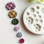 Flower Silicone Mold - Bouquet Polymer Clay Mold for DIY Earrings, Pendants, and Resin Crafts